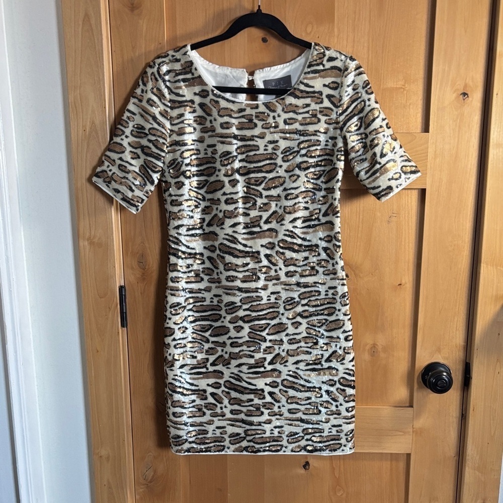 PJK Patterson J. Kincaid Leopard Print Mini Dress